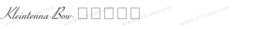 Kleintenna-Bow字体转换