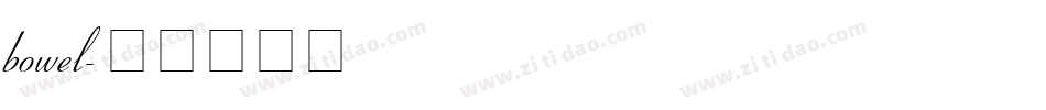 bowel字体转换