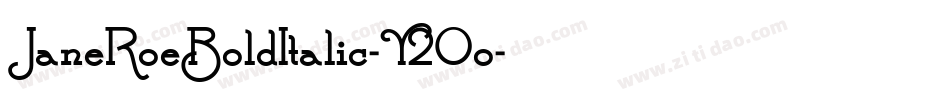 JaneRoeBoldItalic-Y2Oo字体转换