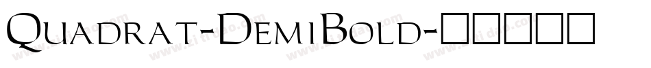 Quadrat-DemiBold字体转换