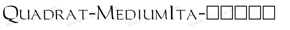 Quadrat-MediumIta字体转换