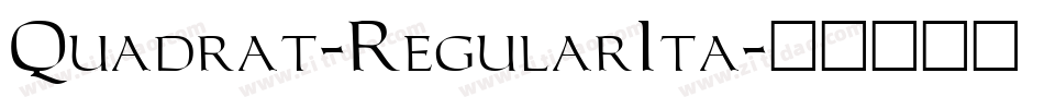 Quadrat-RegularIta字体转换