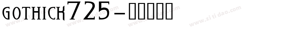 gothick725字体转换