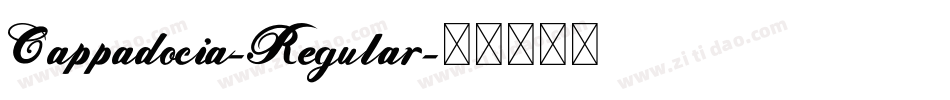 Cappadocia-Regular字体转换