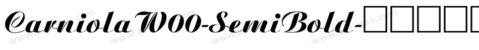 CarniolaW00-SemiBold字体转换