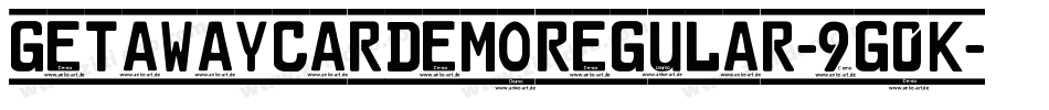 GetawayCarDemoRegular-9g0K字体转换
