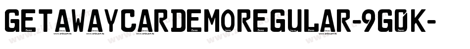 GetawayCarDemoRegular-9g0K字体转换