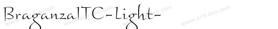 BraganzaITC-Light字体转换