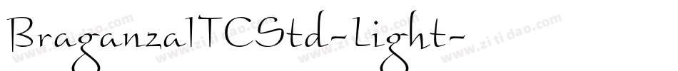 BraganzaITCStd-Light字体转换
