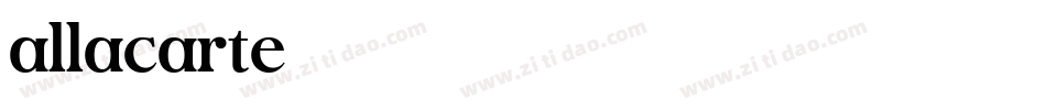 allacarte字体转换