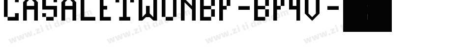 CasaletwoNbp-Bp4V字体转换