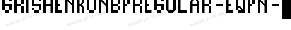 GrishenkoNbpRegular-eqPn字体转换