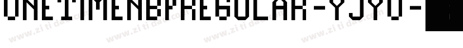 OneTimeNbpRegular-YJyO字体转换