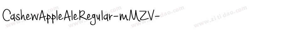 CashewAppleAleRegular-mMZV字体转换