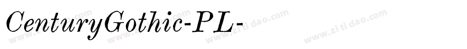 CenturyGothic-PL字体转换
