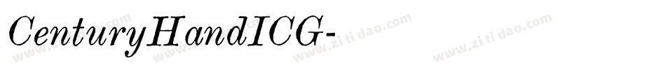 CenturyHandICG字体转换