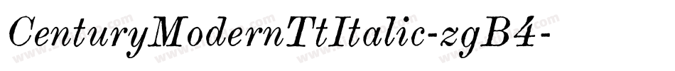 CenturyModernTtItalic-zgB4字体转换