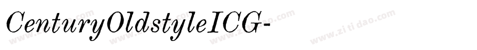CenturyOldstyleICG字体转换