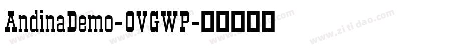AndinaDemo-OVGWP字体转换