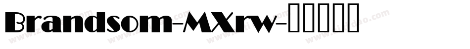 Brandsom-MXrw字体转换