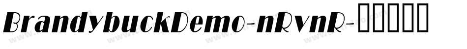 BrandybuckDemo-nRvnR字体转换