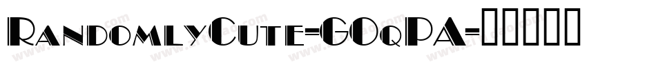 RandomlyCute-GOqPA字体转换