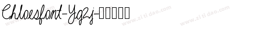 Chloesfont-Yg2j字体转换