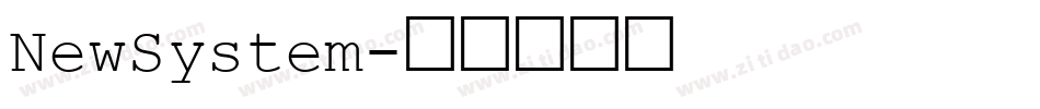 NewSystem字体转换