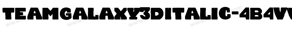 TeamGalaxy3DItalic-4B4vW字体转换