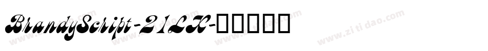 BrandyScript-21LX字体转换