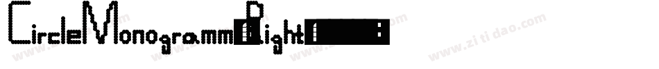 CircleMonogramm-Right字体转换