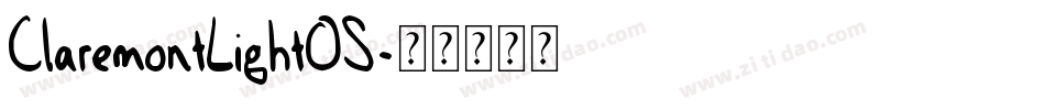 ClaremontLightOS字体转换