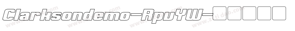 Clarksondemo-RpvYW字体转换
