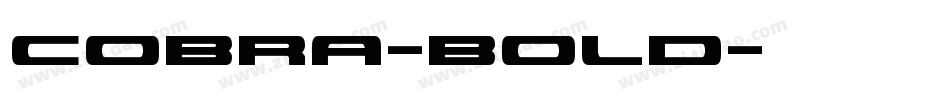 Cobra-Bold字体转换