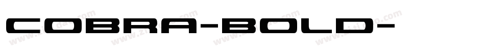 Cobra-Bold字体转换