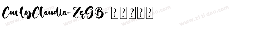CurlyClaudia-ZqGB字体转换