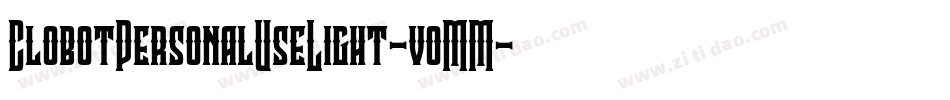 ClobotPersonalUseLight-voMM字体转换