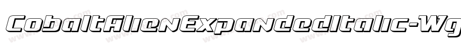 CobaltAlienExpandedItalic-WgB4字体转换