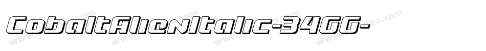 CobaltAlienItalic-34GG字体转换