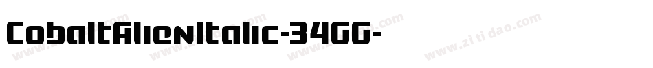 CobaltAlienItalic-34GG字体转换