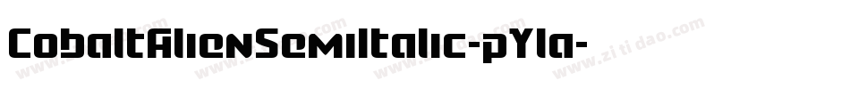 CobaltAlienSemiItalic-pYla字体转换