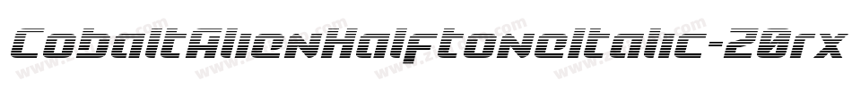 CobaltAlienHalftoneItalic-Z0rx字体转换