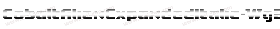 CobaltAlienExpandedItalic-WgB4字体转换