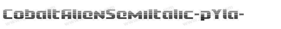 CobaltAlienSemiItalic-pYla字体转换