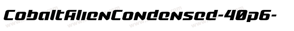 CobaltAlienCondensed-40p6字体转换