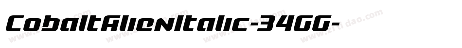 CobaltAlienItalic-34GG字体转换