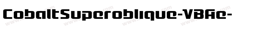 CobaltSuperoblique-VBAe字体转换