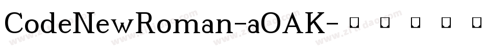 CodeNewRoman-aOAK字体转换