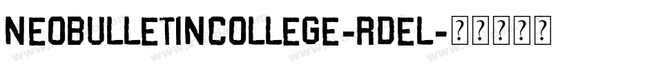 NeobulletinCollege-RdEl字体转换