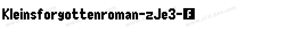 Kleinsforgottenroman-zJe3字体转换